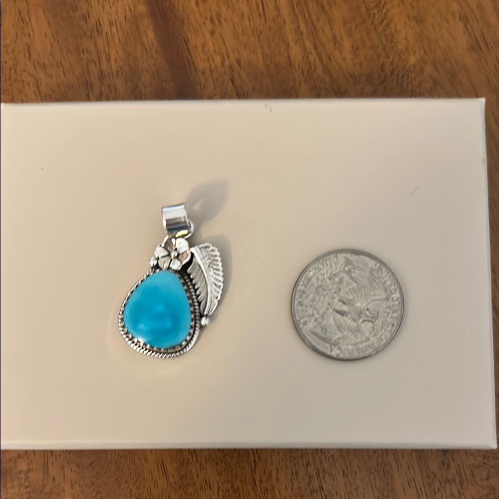 Silver and Turquoise Pendant